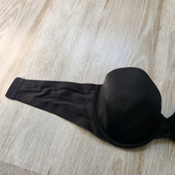 Victoria's Secret Lined Strapless Bra Black Lightweight Sz 34D - Picture 3 of 11